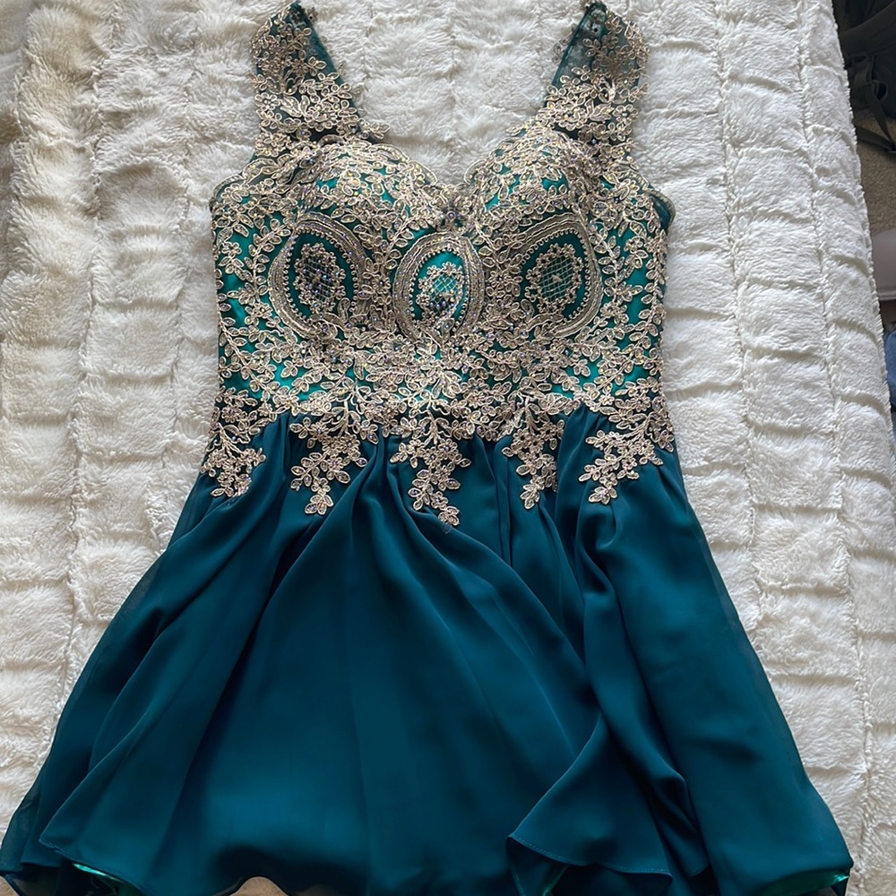 Emerald green semi dress